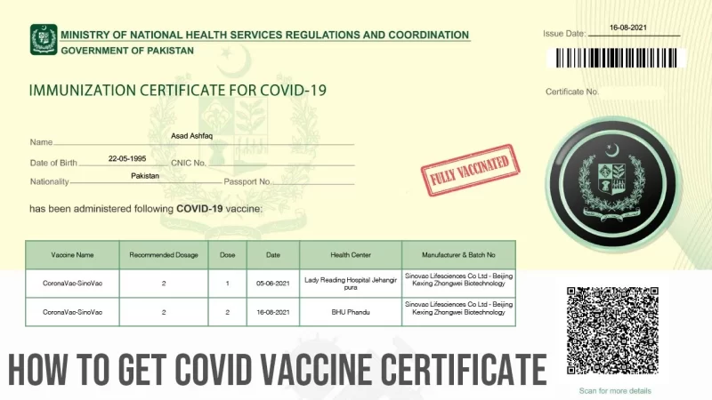 How To Get Covid Vaccine Certificate In Pakistan? 10 Easy Steps